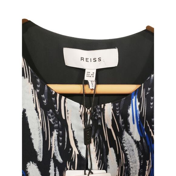 Reiss Elsie Abstract Print Mini Dress Size 4 - Picture 8 of 12
